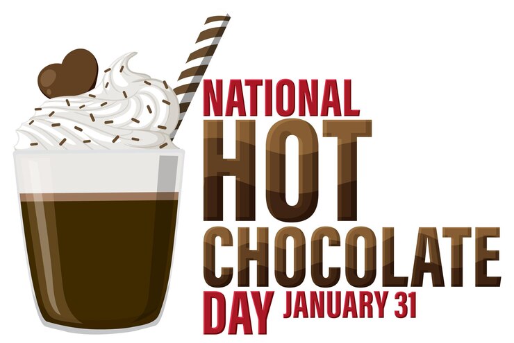 Vetor grátis design de banner do dia nacional do chocolate quente