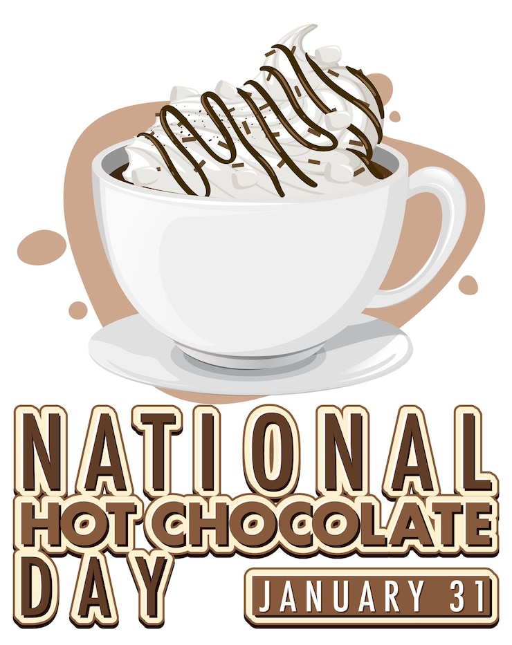 Vetor grátis design de banner do dia nacional do chocolate quente