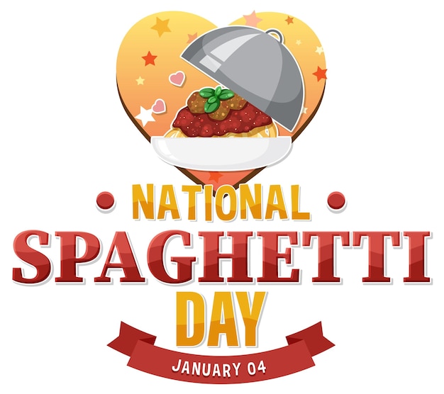 Vetor grátis design de banner do dia nacional do espaguete