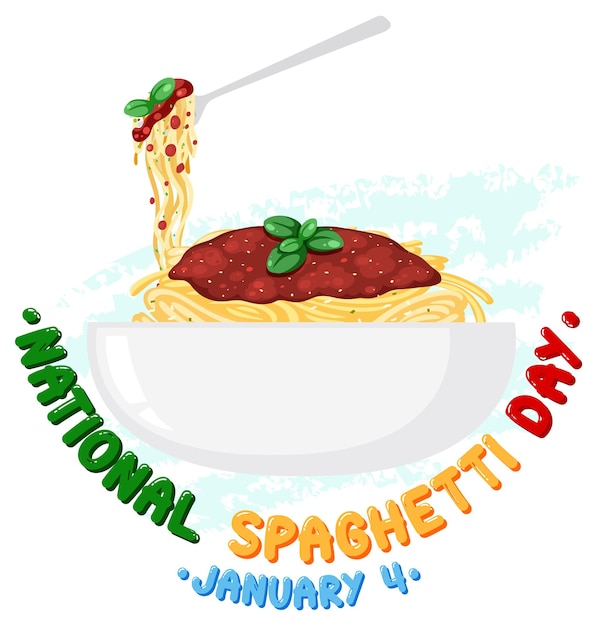 Vetor grátis design de banner do dia nacional do espaguete