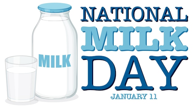 Vetor grátis design de banner do dia nacional do leite