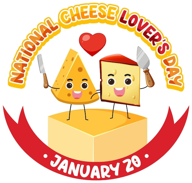 Vetor grátis design de banner do dia nacional dos amantes de queijo
