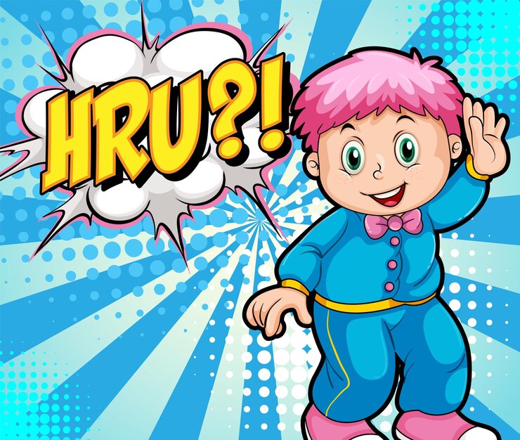Vetor grátis design de banner em quadrinhos retrô de abreviatura e expressão facial