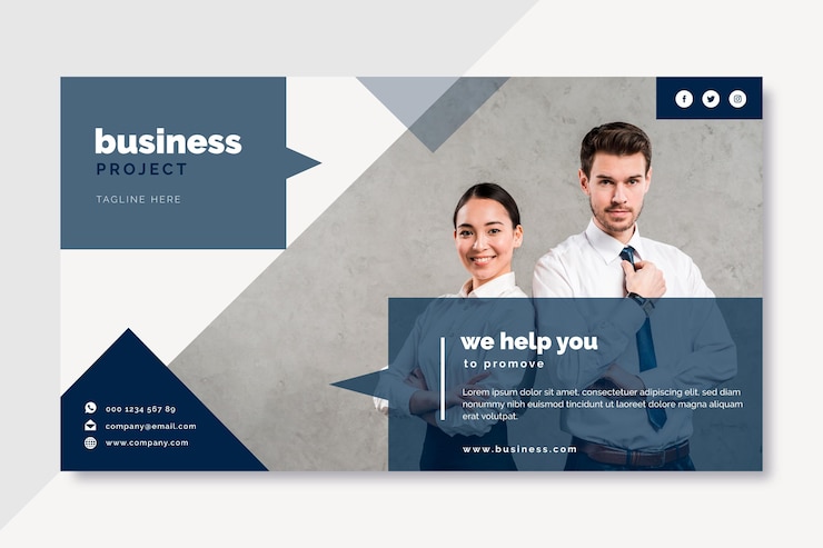 Vetor grátis design de banner empresarial