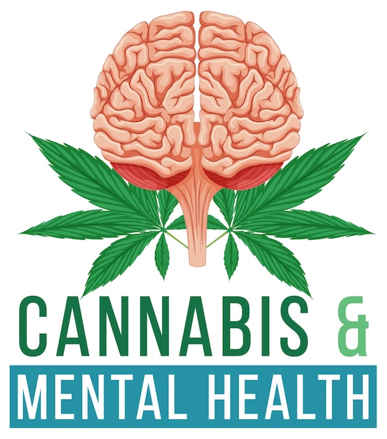 Vetor grátis design de banner para cannabis e saúde mental