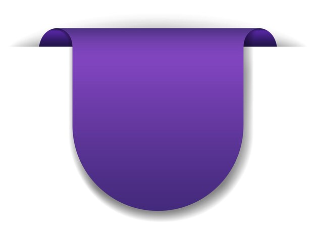 Design de banner violeta em fundo branco