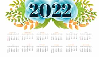 Baixar Vetor De Design Do Calendário Do Ano 2020 Da Flor