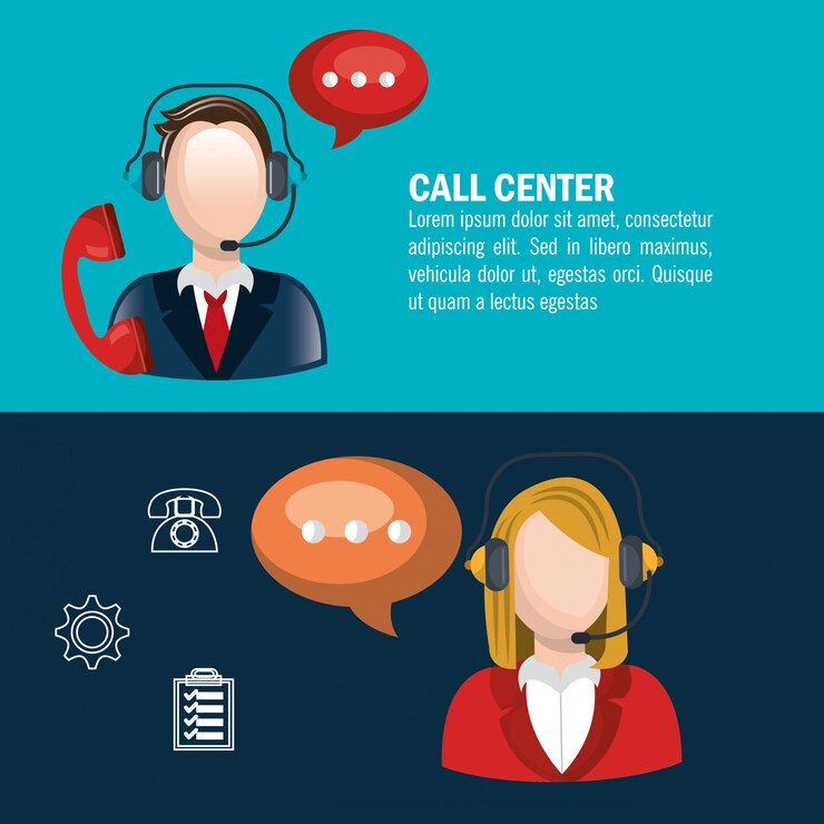 Vetor grátis design de call center