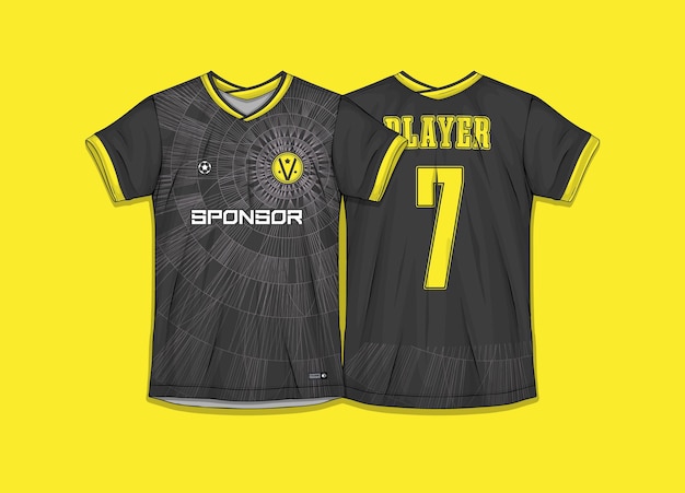 Vetor grátis design de camisa esportiva pronto para imprimir camisa de futebol para sublimação