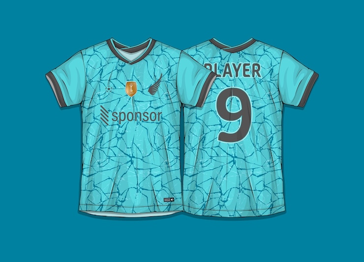 Vetor grátis design de camisa esportiva pronto para imprimir camisa de futebol para sublimação