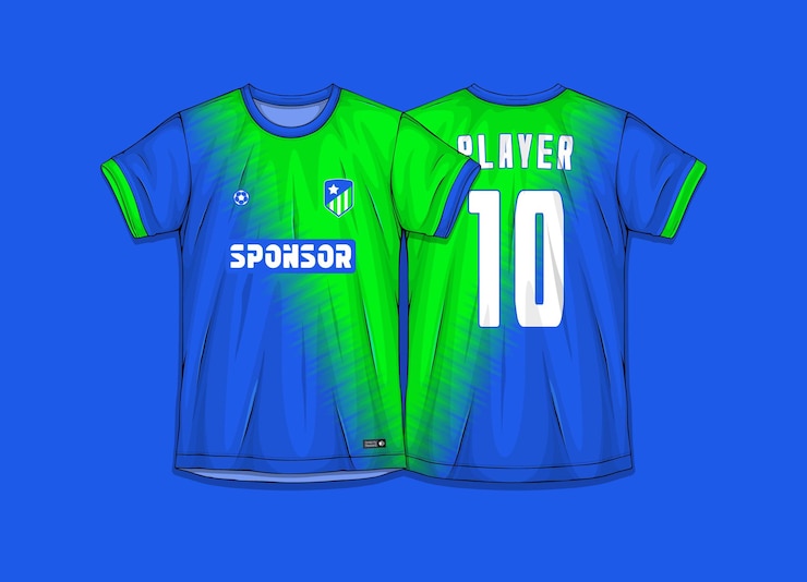 Vetor grátis design de camisa esportiva pronto para imprimir camisa de futebol para sublimação