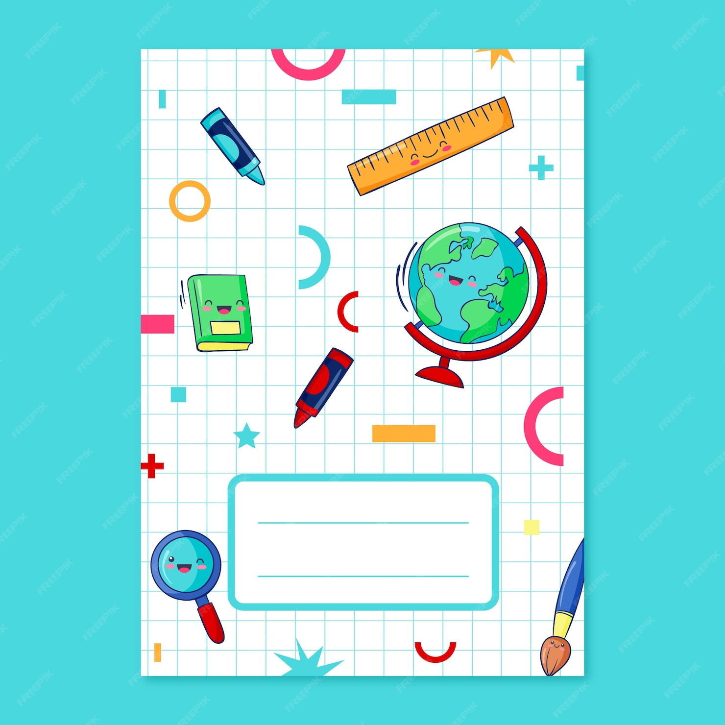 Design De Capa De Caderno Desenhado M o Vetor Gr tis