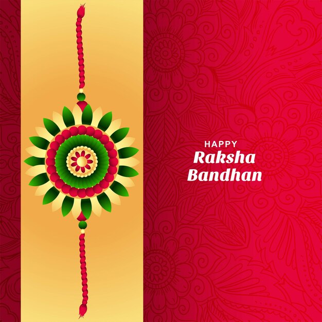 Design de cartão de celebração do festival hindu raksha bandhan