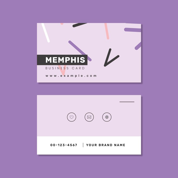 Vetor grátis design de cartão de visita de memphis