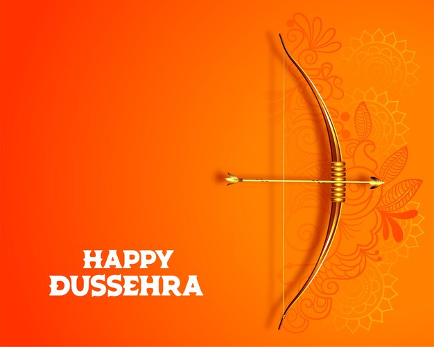 Design de cartão do feliz festival hindu dussehra