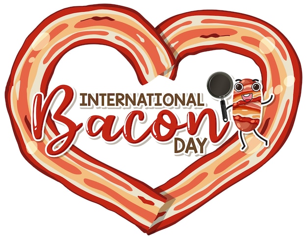 Design de cartaz do dia internacional do bacon
