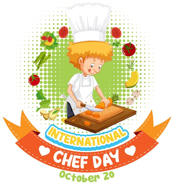 Design de cartaz do dia internacional do chef