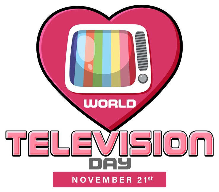 Vetor grátis design de cartaz do dia mundial da televisão