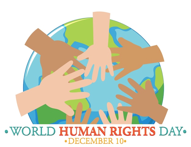 Design de cartaz do dia mundial dos direitos humanos