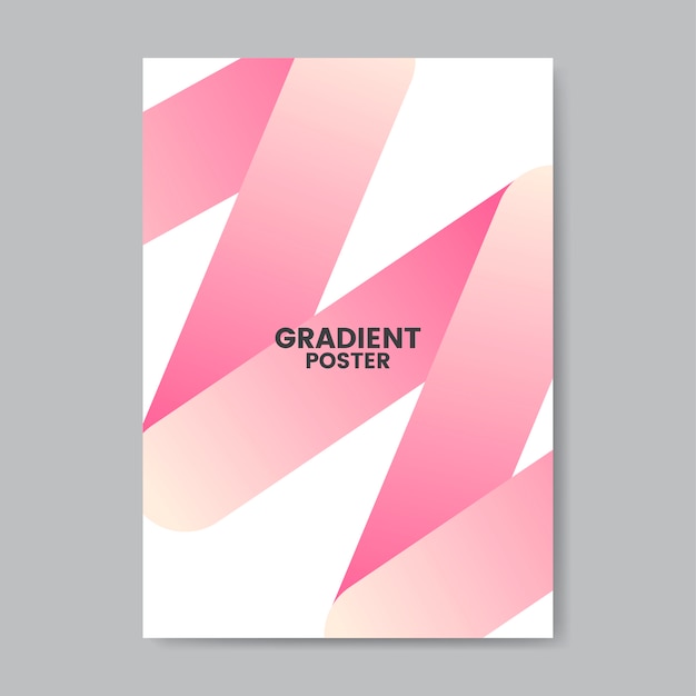 Design de cartaz em zigue-zague gradiente de néon