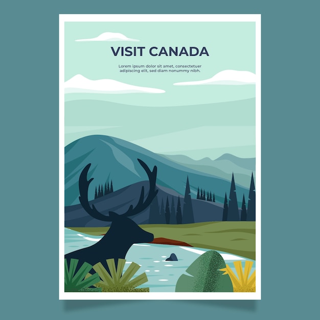 Design de cartaz ilustrado de viagens