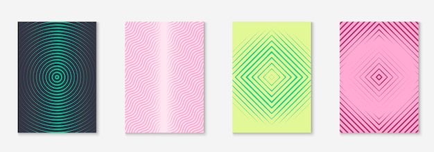 Design de cartaz moderno conceito de papel de parede de jornal de patente de banner simples amarelo e rosa design de cartaz moderno com linhas e formas geométricas minimalistas Vetor grátis