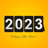 Vetor grátis design de celebração de cartão de feriado de ano novo 2023