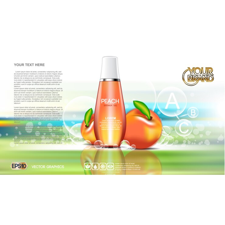Vetor grátis design de chuveiro gel fundo