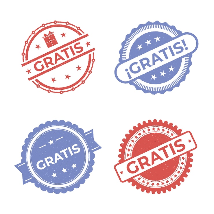 Vetor grátis design de coleção de etiquetas grátis