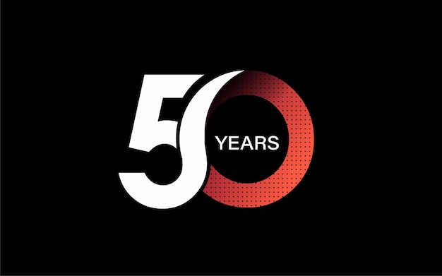 Design de comemoração de aniversário de 50 anos