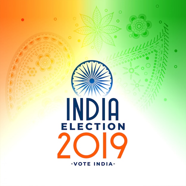 Vetor grátis design de conceito de eleição de loksabha geral indiano