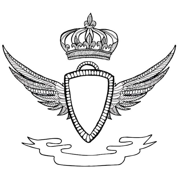 Vetor grátis design de emblema ornamental