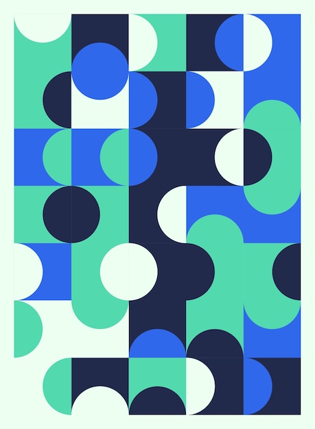 Vetor grátis design de folheto de capa de pôster geométrico abstrato ilustração vetorial