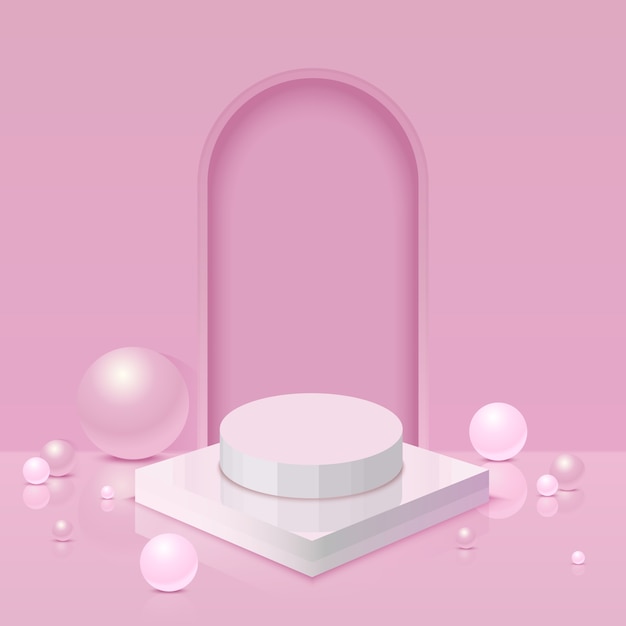Design de fundo 3d rosa