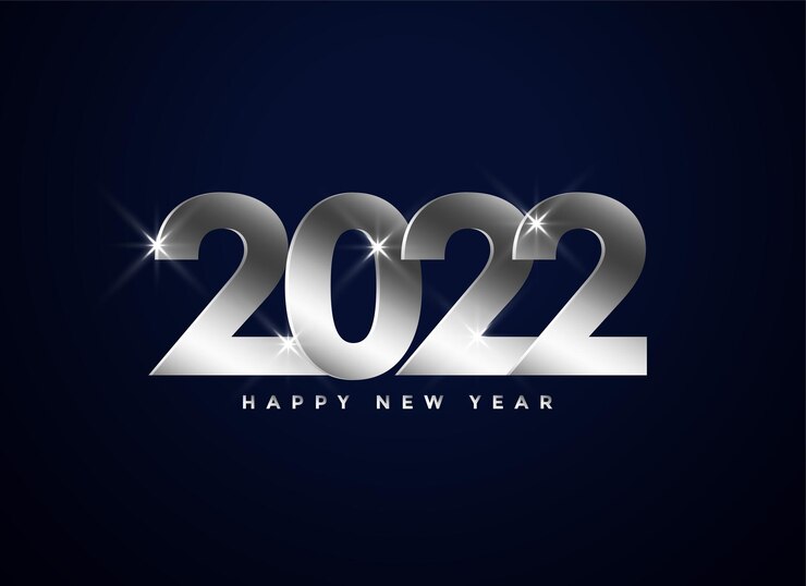 Vetor grátis design de fundo de efeito de texto prata brilhante 2022