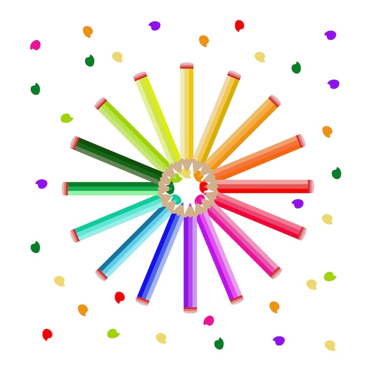 Vetor grátis design de fundo de lápis colorido