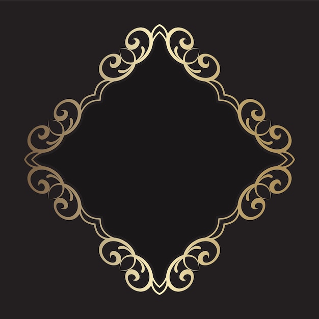 Design de fundo de moldura de ouro elegante