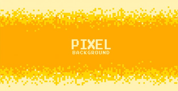 Design de fundo de pixel em tons de amarelo e laranja