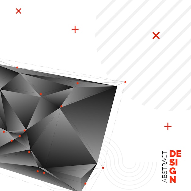 Vetor grátis design de fundo de triângulo embaçado de vetor preto fundo geométrico no estilo origami com gradiente