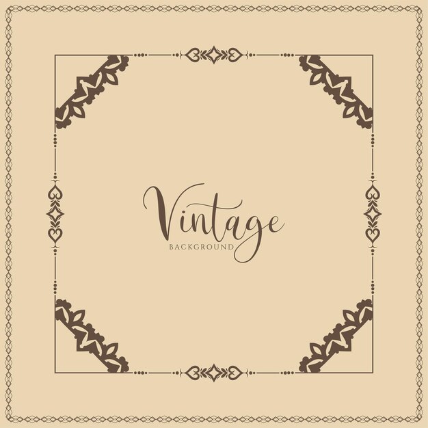 Design de fundo decorativo de moldura elegante vintage