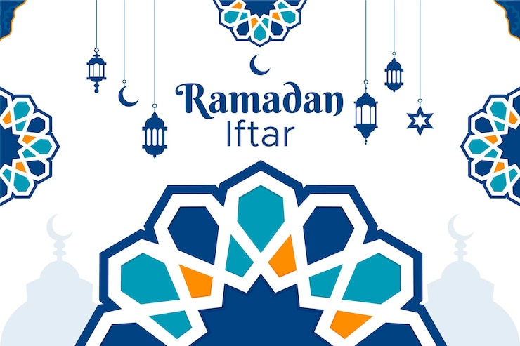 Vetor grátis design de fundo do iftar do ramadão