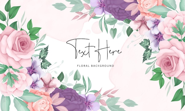 Design de fundo floral com linda flor