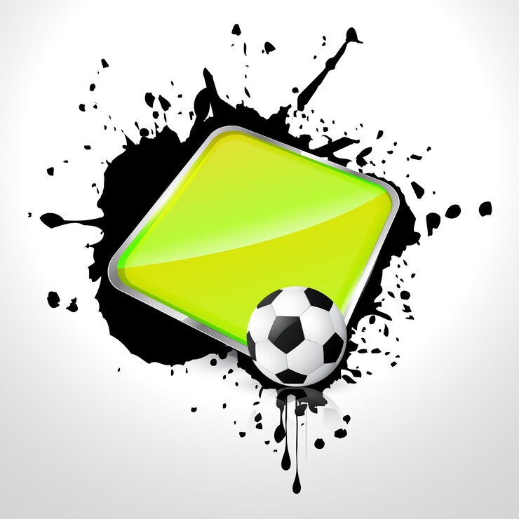 Vetor grátis design de futebol com espaço para o seu texto