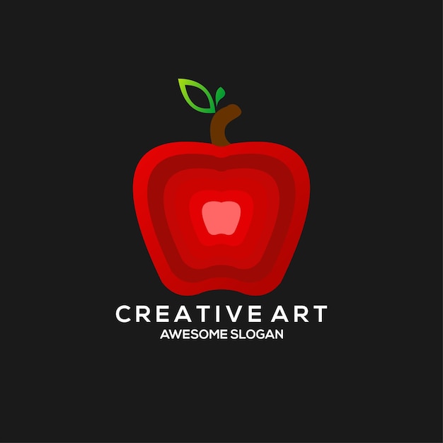 Design de gradiente colorido de logotipo de frutas