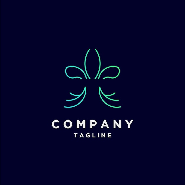 Vetor grátis design de gradiente de empresa de logotipo de linha de luxo