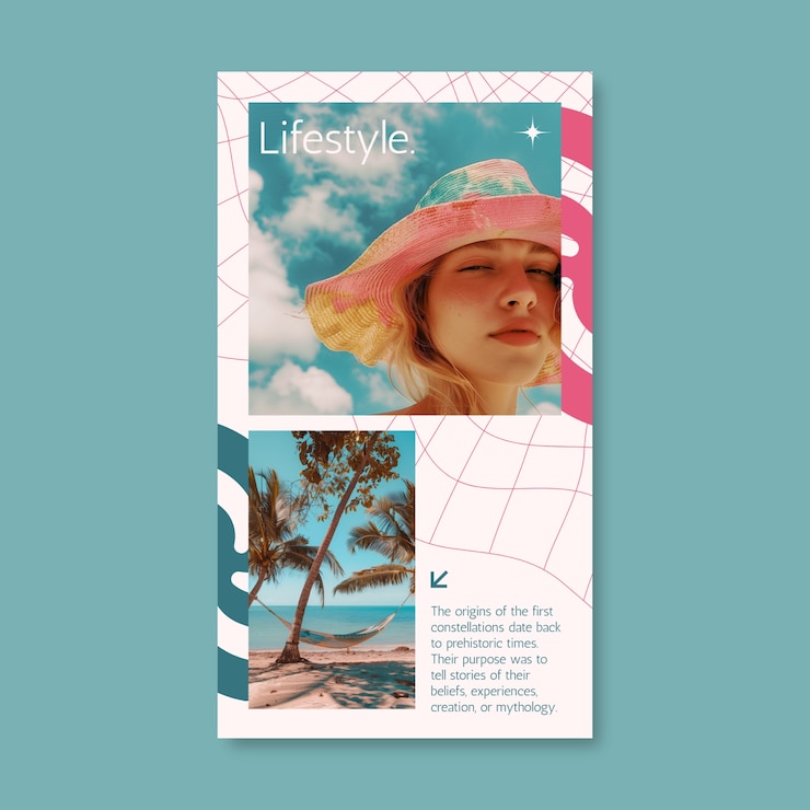 Design de histórias de influencers no Instagram