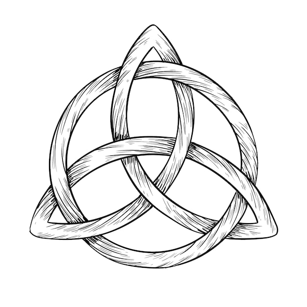Vetor grátis design de ícone wiccan desenhado à mão