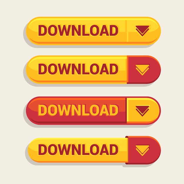 Vetor grátis design de ícones de botões de download gratuito