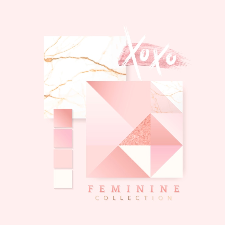 Vetor grátis design de layout rosa feminino