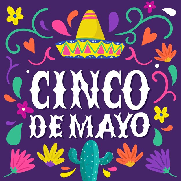 Design de letras de cinco de maio